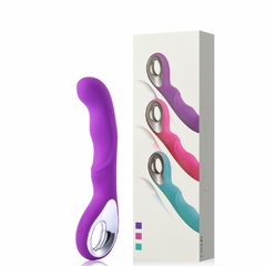 Vibrador Recarregável Ponto G com Alça Metalizada Possui 10 Modos de Vibração REF:VR-035