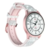 Imagen de Smartwatch Reloj Kieslect Lora Llamadas Doble Malla Gliter y Cuero Rosa