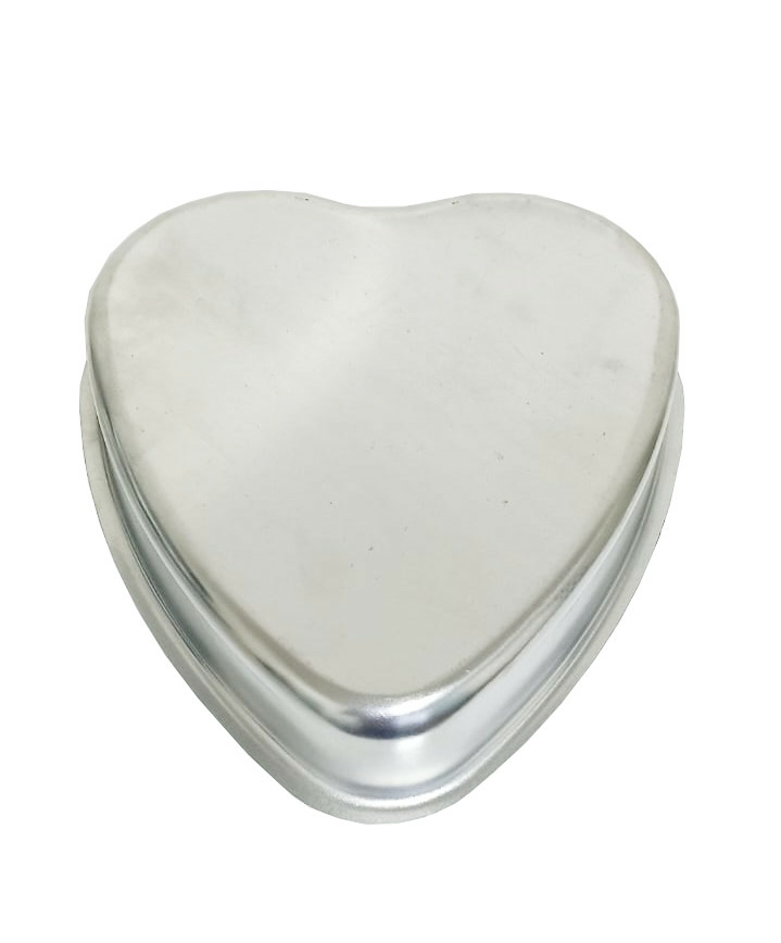 Assadeira Forma Bolo Formato de Coração em Alumínio 3 Tamanhos