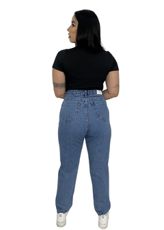 Calça Mom destroyed jeans médio - comprar online