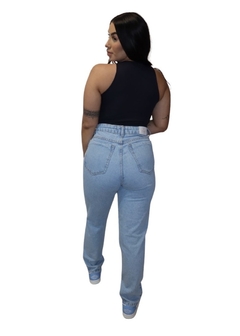 Calça Mom destroyed jeans claro - comprar online