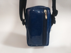 Mini Bag Upgrade Verniz Glitter Azul