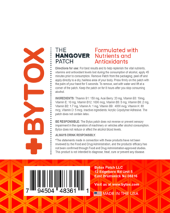 Bytox Hangover patch (12 pz) - comprar en línea