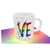 Caneca Love Cores LGBT Arco Íris Dia Namorados LGBTQI+ Branca Cerâmica Premium na internet