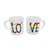 Caneca Love Cores LGBT Arco Íris Dia Namorados LGBTQI+ Branca Cerâmica Premium