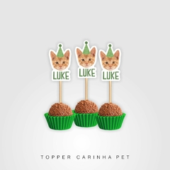 Topper personalizado carinha PET na internet