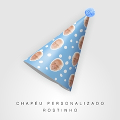 Chapéu de festa personalizado com foto - Copy+Arts - Papelaria Personalizada, Etiquetas Escolares e Produtos Exclusivos para Festas