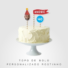 Topo de bolo personalizado rostinho na internet