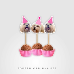 Topper personalizado carinha PET