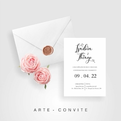 Arte para convite de casamento - comprar online