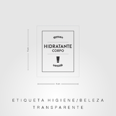 Etiquetas Higiene e Beleza - transparentes - loja online