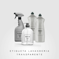 Etiquetas lavanderia Monte seu kit - transparentes