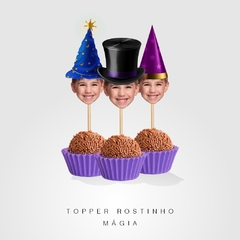 Topper rostinho - Copy+Arts - Papelaria Personalizada, Etiquetas Escolares e Produtos Exclusivos para Festas