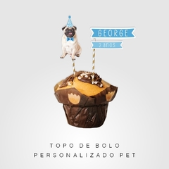 Topo de bolo personalizado carinha PET - comprar online