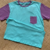 T-SHIRT COLOR C VERDE AGUA MB LAVANDA G LAVANDA