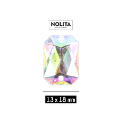 Piedras para bordar Nolita Colores AB Octagon 13x18mm Bolsa por 500 Unid