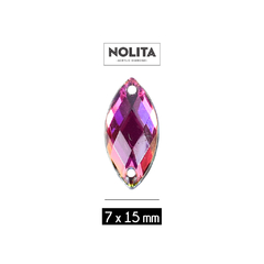 Piedras para bordar Nolita Colores AB Navette 7x15mm Bolsa por 2000 Unid