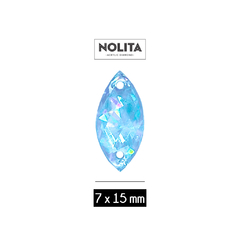 Piedras para bordar Nolita Colores LASER Navette 7x15mm Bolsa por 2000 Unid