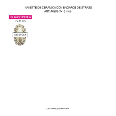 Piedras Engarzadas Fantasia Navette Perlada 7x15mm - comprar online