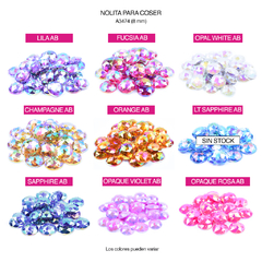 Piedras para bordar Nolita Colores AB Red 8mm Bolsa por 2000 Unid - comprar online