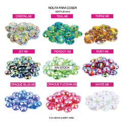 Piedras para bordar Nolita Colores AB Red 8mm Bolsa por 2000 Unid en internet