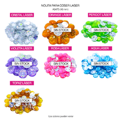 Piedras para bordar Nolita Colores LASER Red 10mm Bolsa por 2000 Unid - comprar online