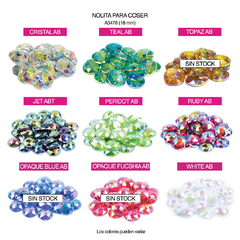 Piedras para bordar Nolita Colores AB Red 18mm Bolsa por 200 Unid en internet