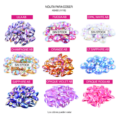 Piedras para bordar Nolita Colores AB Lágrima 11x18mm Bolsa por 1000 Unid - comprar online