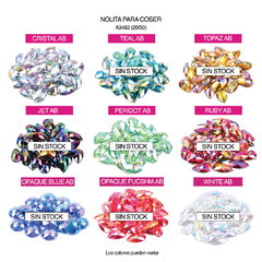 Piedras para bordar Nolita Colores AB Lágrima 20x30mm Bolsa por 100 Unid - comprar online