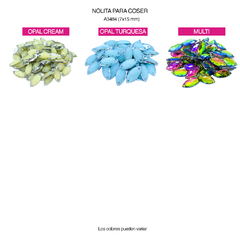 Piedras para bordar Nolita Colores AB Navette 7x15mm Bolsa por 2000 Unid - Palais Du Bijou