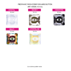 Piedras MC Bordar Square button 10mm - comprar online