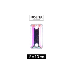 Piedras para bordar Nolita Colores AB Baguette 5x10mm Bolsa por 2000 Unid