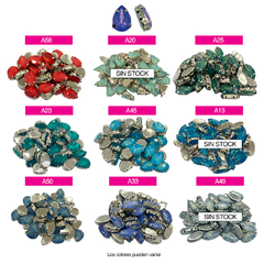 Piedras Engarzadas resina Lagrima 10x14mm Colores OPALINOS en internet