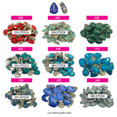 Piedras Engarzadas resina Lagrima 13x18mm Colores OPALINOS en internet