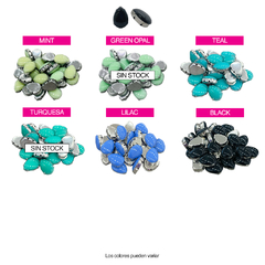 Piedras Engarzadas resina Lagrima 10x14mm Colores ESMALTADOS en internet