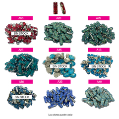 Piedras Engarzadas resina Baguette 5x15mm Colores OPALINOS en internet