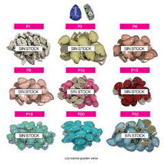 Piedras Engarzadas resina Lagrima 10x14mm Colores OPALINOS - tienda online