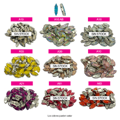 Piedras Engarzadas resina Redondo 4x15mm Colores OPALINOS - comprar online