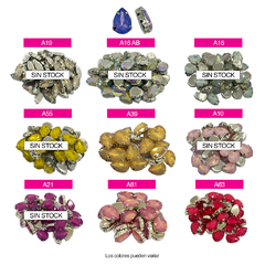 Piedras Engarzadas resina Lagrima 13x18mm Colores OPALINOS - tienda online