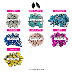 Piedras Engarzadas resina Navette 7x15mm Colores MOCHA - comprar online