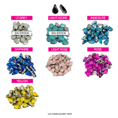 Piedras Engarzadas resina Lagrima 8x13mm Colores MOCHA - comprar online
