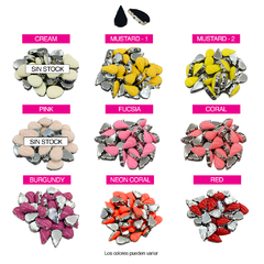Piedras Engarzadas resina Lagrima 8x13mm Colores ESMALTADOS - comprar online