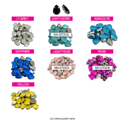Piedras Engarzadas resina Lagrima 10x14mm Colores MOCHA - comprar online