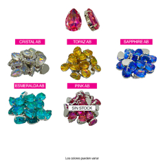 Piedras Engarzadas resina Lagrima 13x18mm Colores AB ESPECIAL - comprar online