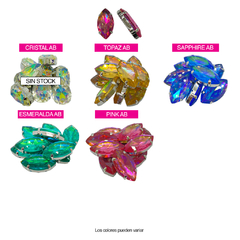 Piedras Engarzadas resina Navette 17x32mm Colores AB ESPECIAL - comprar online