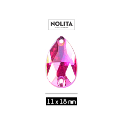 Piedras para bordar Nolita Colores AB Lágrima 11x18mm Bolsa por 1000 Unid