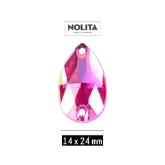 Piedras para bordar Nolita Colores AB Lágrima 14x24mm Bolsa por 200 Unid