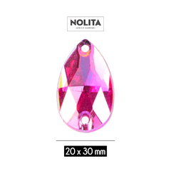 Piedras para bordar Nolita Colores AB Lágrima 20x30mm Bolsa por 100 Unid