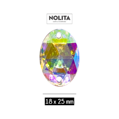 Piedras para bordar Nolita Colores AB Oval 18x25mm Bolsa por 200 Unid