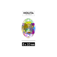 Piedras para bordar Nolita Colores AB Oval 8x10mm Bolsa por 2000 Unid